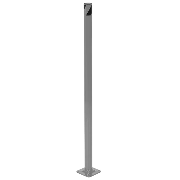 STEEL PIPE SAFETY BOLLARD 36"X1.75" GRAY